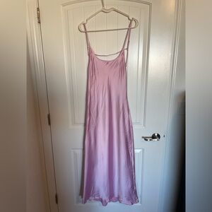 Zara pink silky slip dress size medium NWT flawed